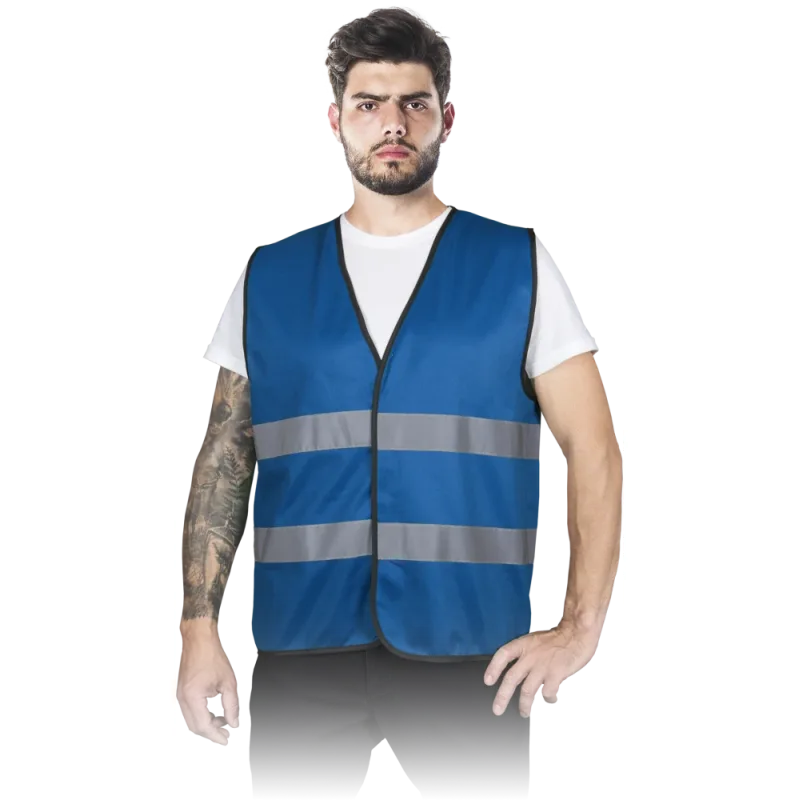 Reis KOS COLOR Pánska výstražná vesta 5 Pack Blue M-3XL