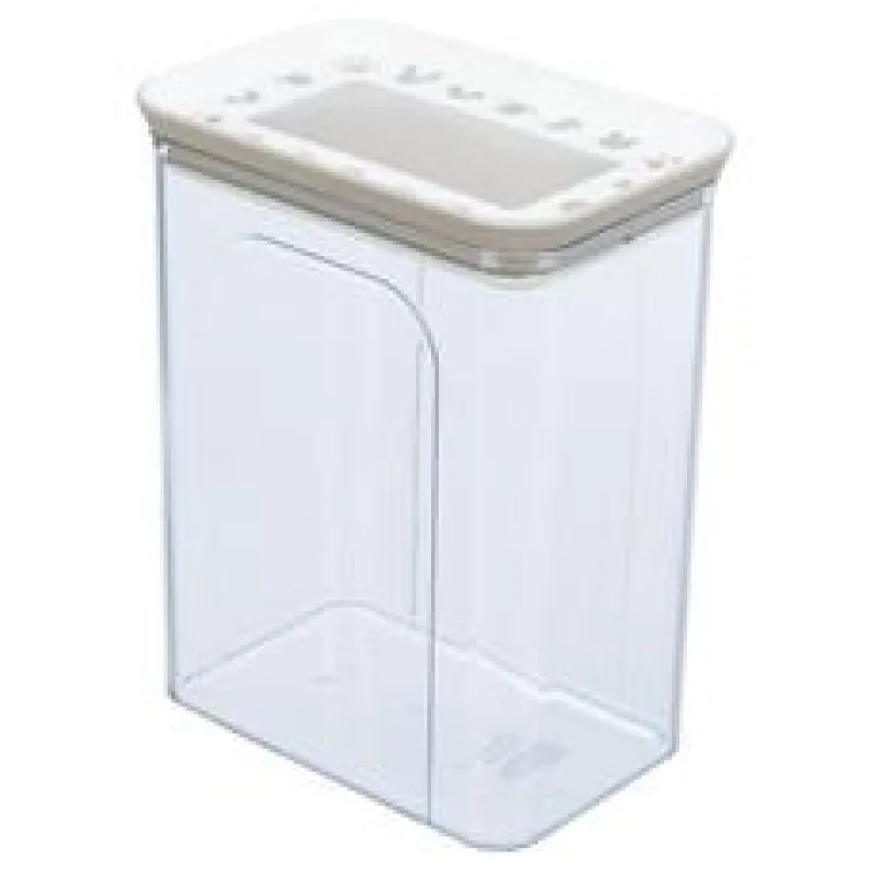 Plastová dóza na krmivo / pamlsky, 2,2 l / 15x14x19cm, transparentní 1 ks