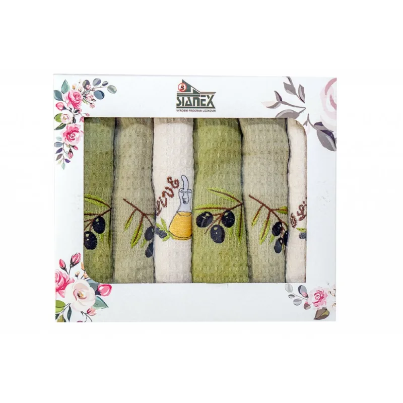 Oliva darčekový set - vaflové utierky 6ks