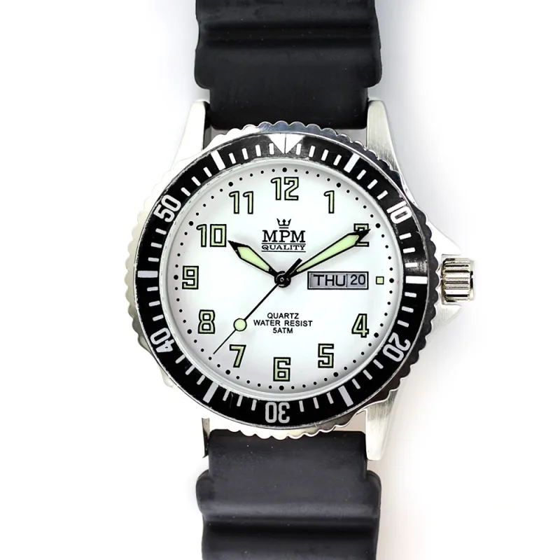 MPM Sportovní pánské hodinky se dnem, datem a gumovým řemínkem W01M.10419.A