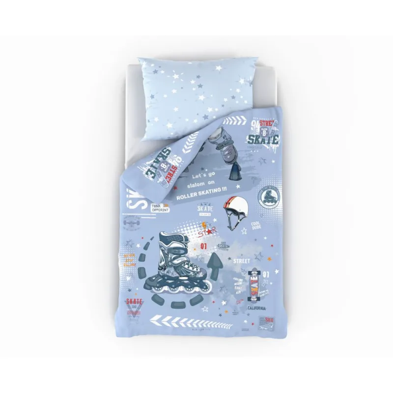 Posteľné obliečky pre mladých 140x200, 70x90cm Skate