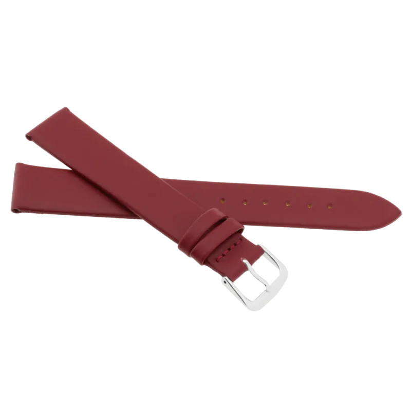 JVD Červný kožený unisex řemínek na hodinky R14807/12