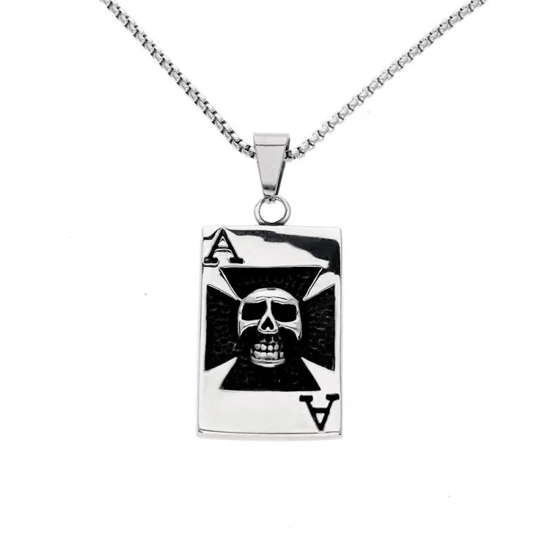 MPM Ocelový pánský přívěsek (placka) na řetízku SNE.8110