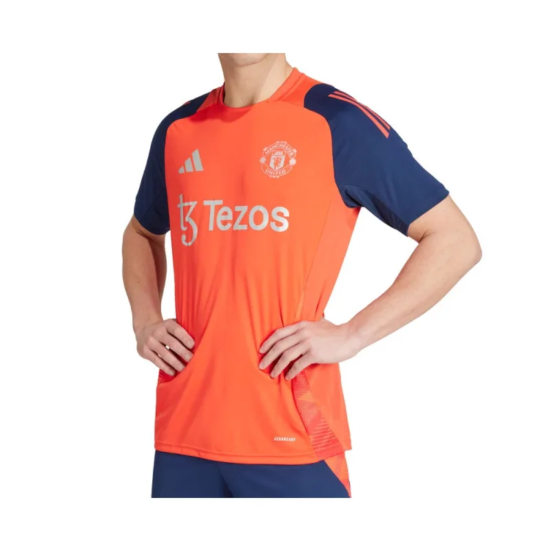 Adidas Manchester United tréningový dres oranžový pánsky 2024-2025