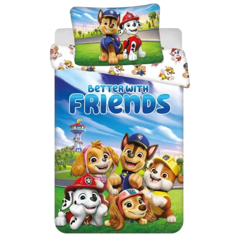 Obliečky do postieľky Paw Patrol 553 baby 100x135, 40x60 cm