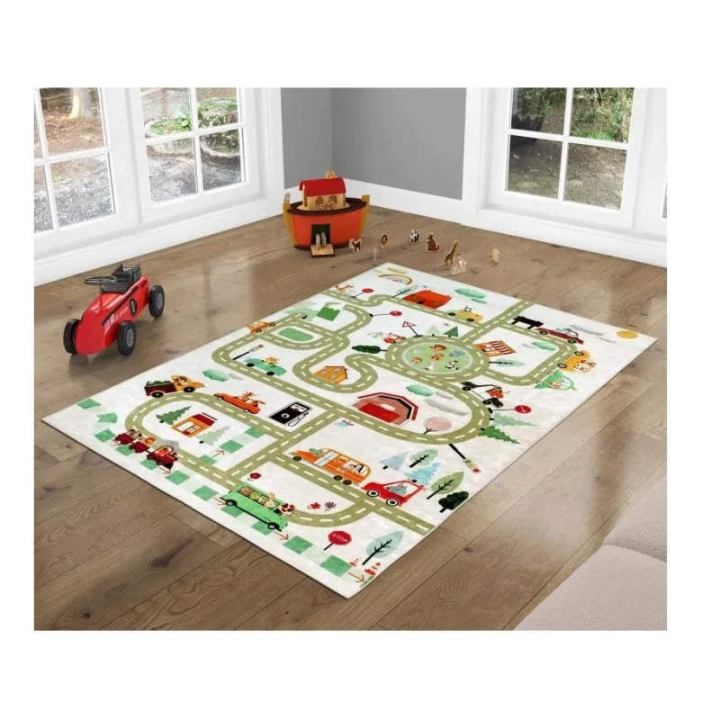 Detský koberček 100x150 cm dopravné ihrisko
