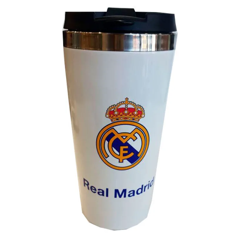 Real Madrid cestovný hrnček biely