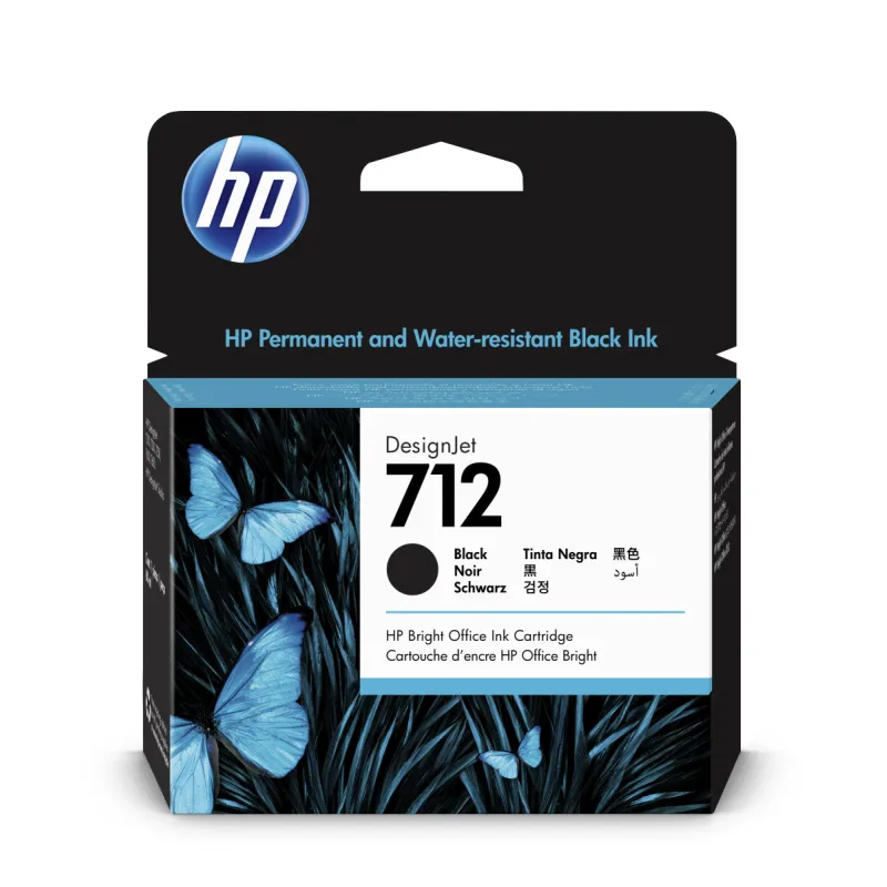 HP 712 Atramentová náplň čierna (80ml); 3ED71A 3ED71A