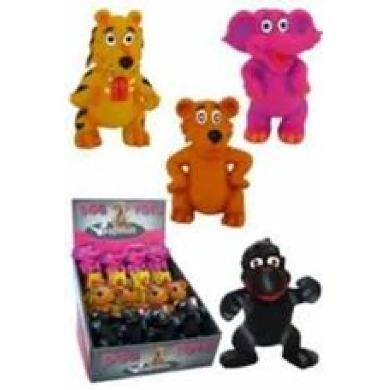 Hračka pes - zvířata divoká plný latex 1 ks/různé motivy