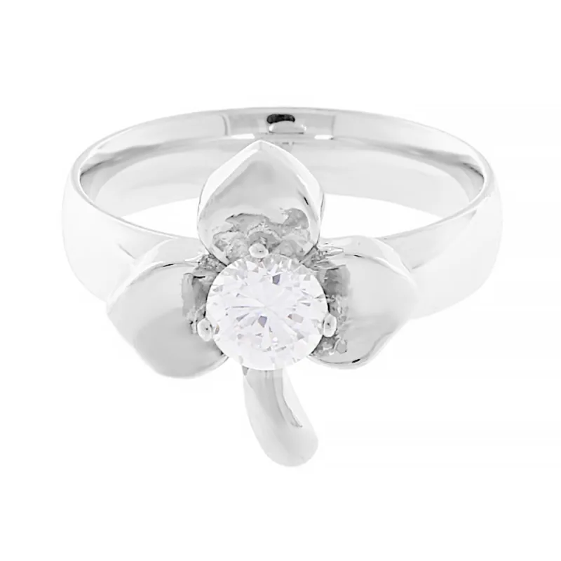 Nerezový prsten Trevo (velikost 52) - stříbrné barvy