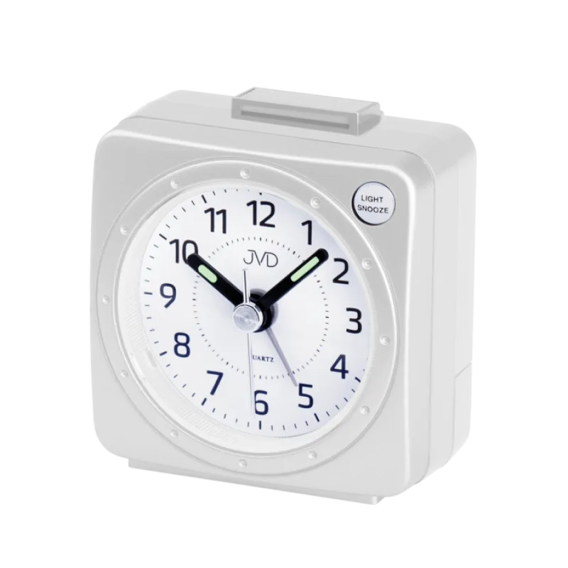 Nejlevnější baterkový budík JVD quartz SR220.8 s osvětlením