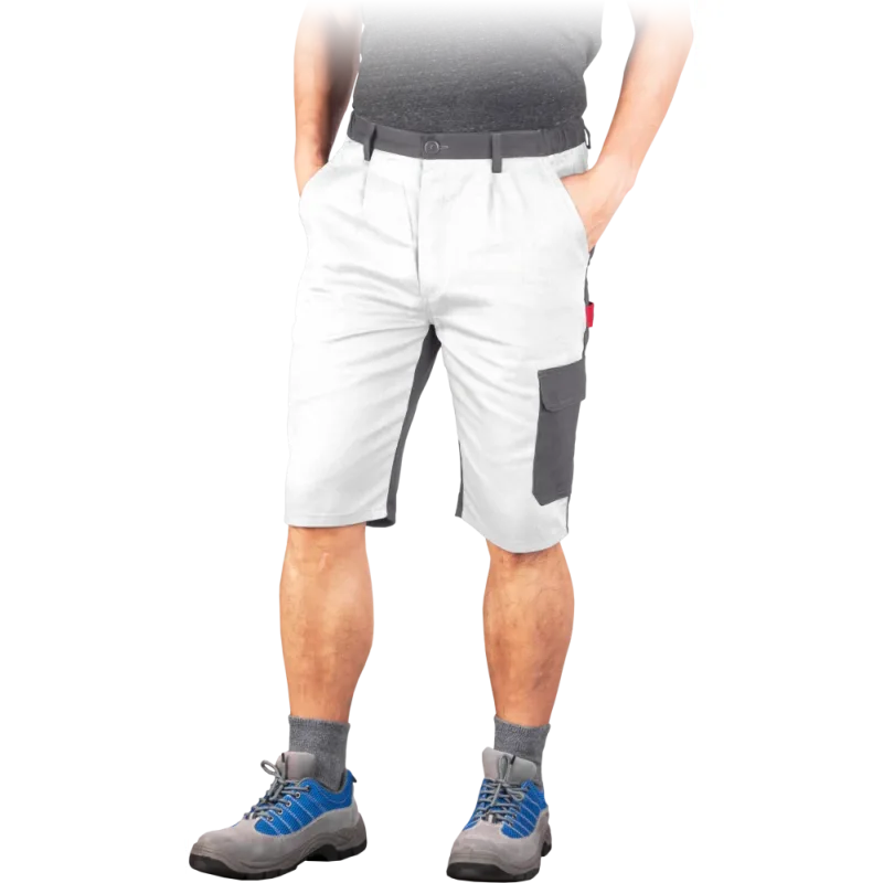 Reis BOMULL WS pánske kraťasy White/Grey S-3XL