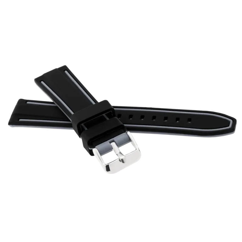 JVD Unisex gumový černý řemínek na hodinky R21914/20