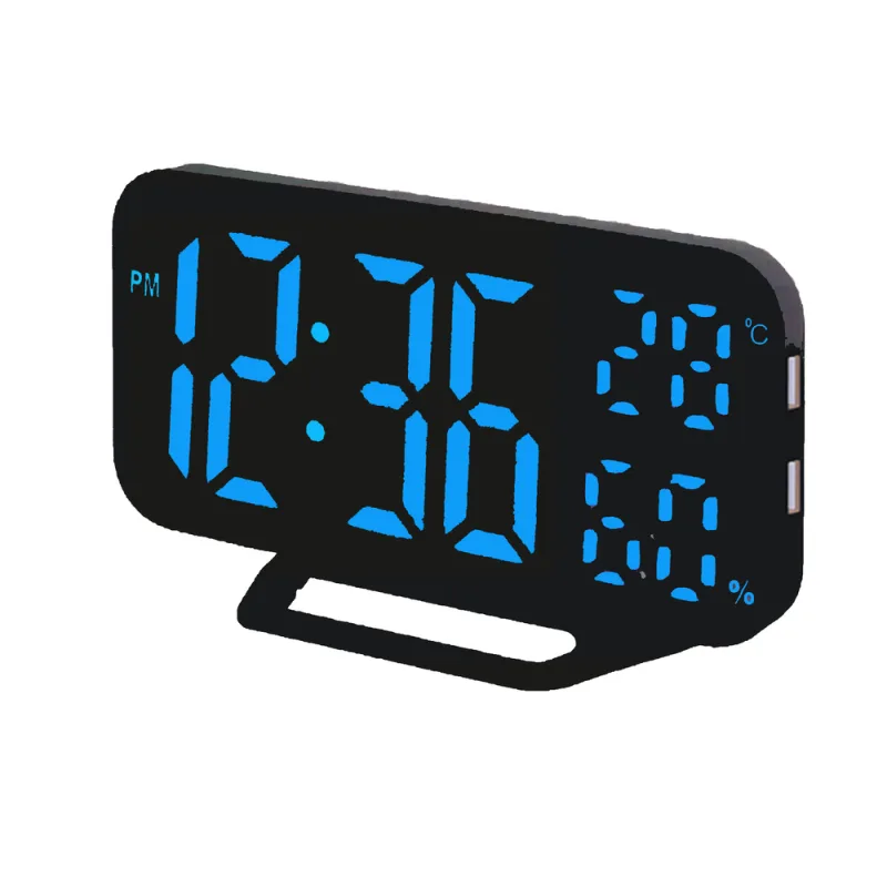 JVD Digitální budík do sítě s modrými LED svítícími čísly JVD SB3725.2