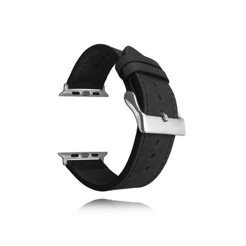 LAVVU Černý kožený řemínek Top Grain pro APPLE WATCH 38-40 mm LSXABS1