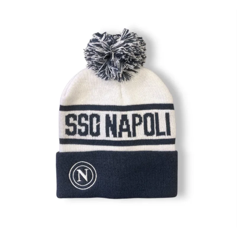 SSC Neapol zimná čiapka bielo-modrá