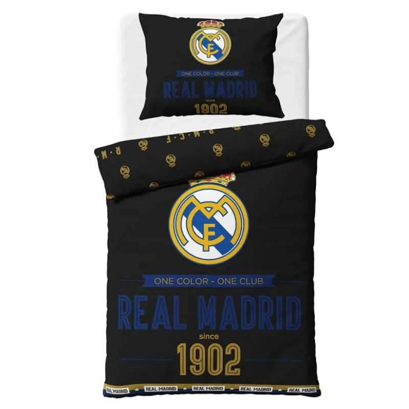 Futbalové obliečky Real Madrid Royal Black 140x200/70x90 cm