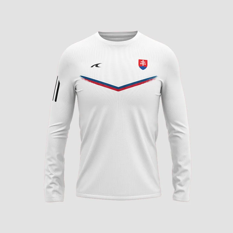 Slovensko Slovakia tričko s dlhým rukávom biele pánske