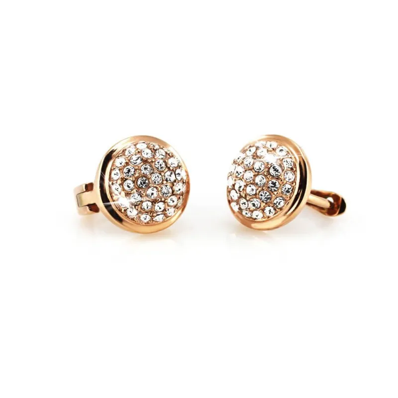 MPM Ocelové náušnice z chirurgické oceli Earrings 7689 - Rose