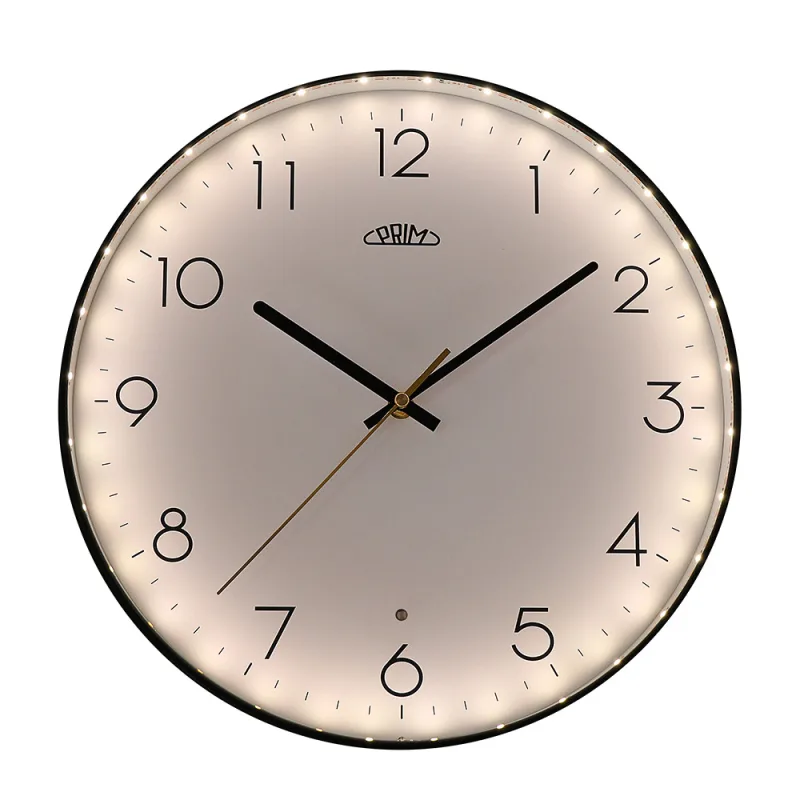 PRIM Nástěnné plastové hodiny PRIM Sense se světelným a zvukovým senzorem E01.4296.90