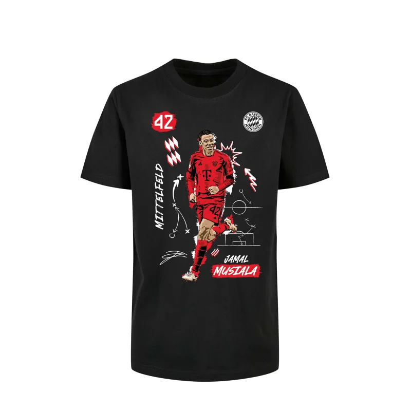 FC Bayern München - Bayern Mníchov Jamal Musiala tričko čierne detské - SKLADOM