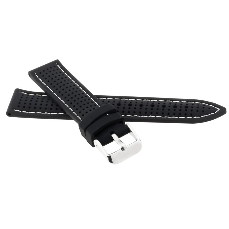 JVD Unisex gumový černý řemínek na hodinky R21704/18