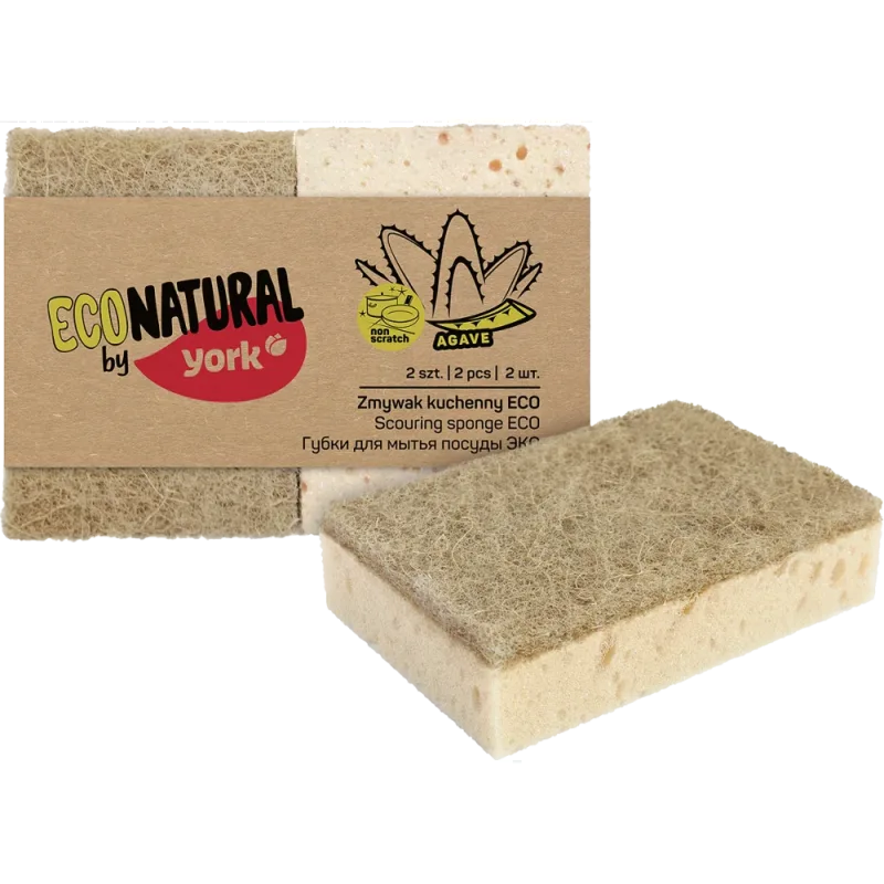 York Econatural Kuchynská huba na riad béžová 2 ks