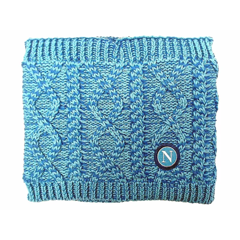 SSC Neapol pletený nákrčník bledomodrý