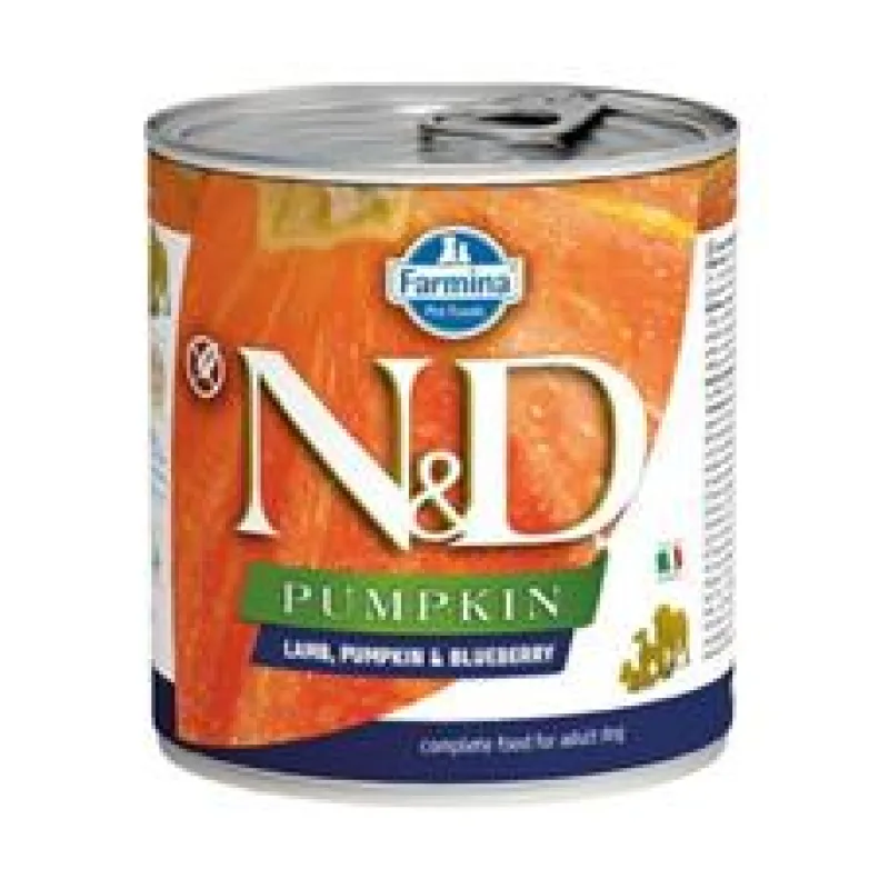N&D DOG PUMPKIN Adult Lamb & Blueberry 285 g + 1 ks ZDARMA