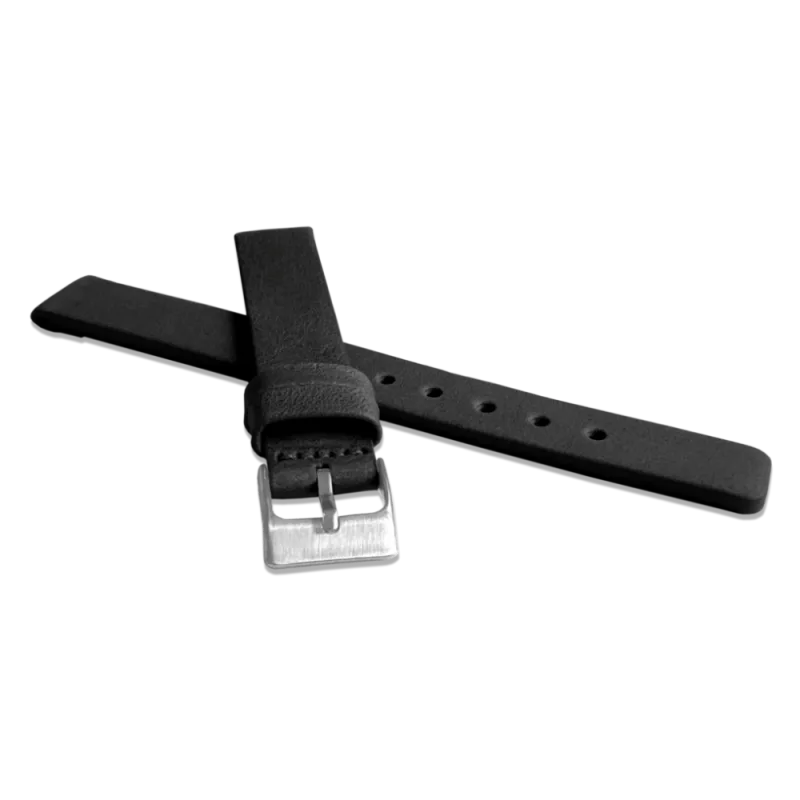 LAVVU Černý hladký řemínek PLAIN z luxusní kůže Top Grain - 8 LSCUB08