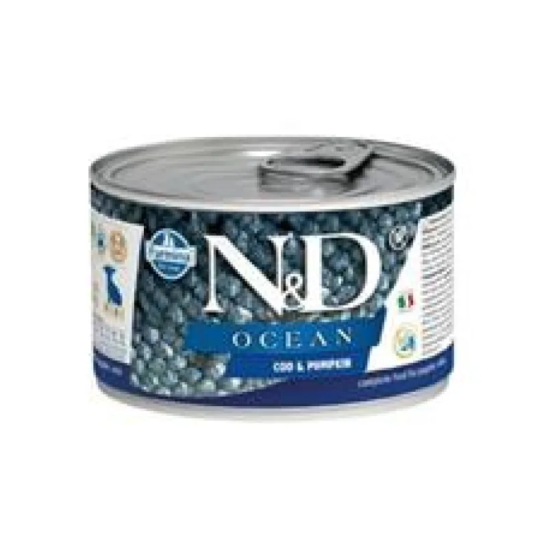 N&D DOG OCEAN Puppy Codfish & Pumpkin Mini 140 g + 1 ks ZDARMA