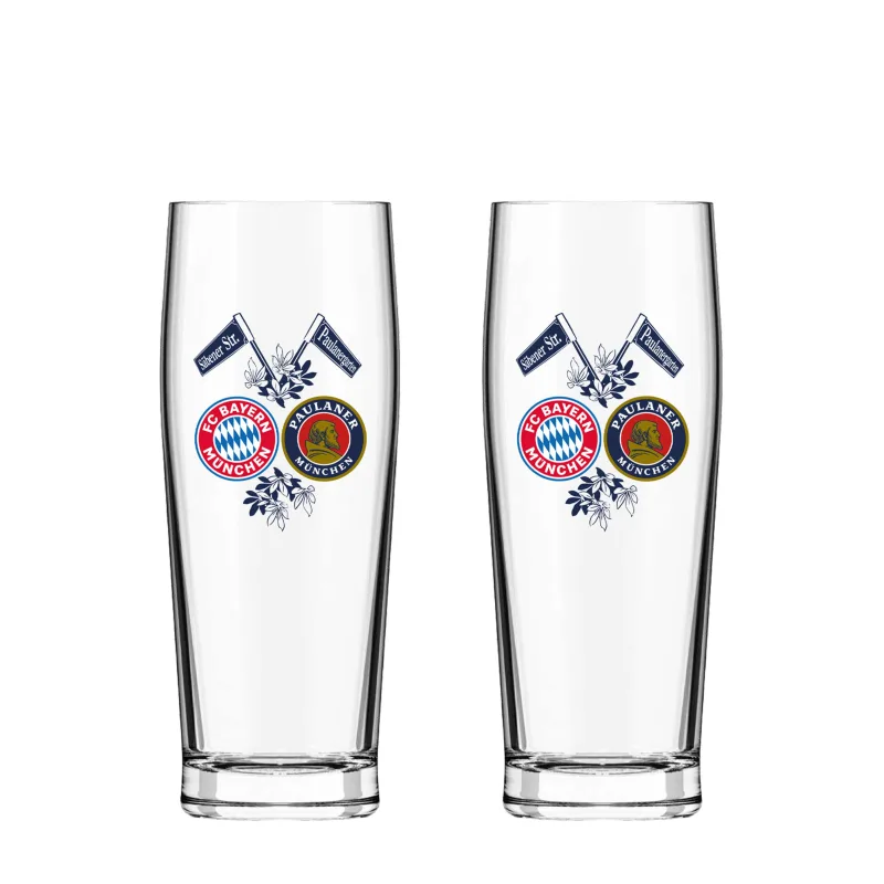 FC Bayern München - Bayern Mníchov Paulaner pivný pohár (2 ks v balení) - SKLADOM