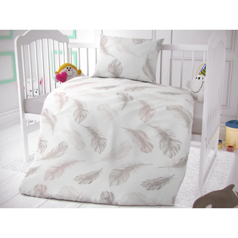 Bavlnené obliečky do detskej postieľky Shelby biele 90x135/45x60 cm