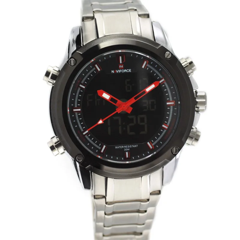 MPM Moderní pánské hodinky s digitálním časem a datem na číselníku W01X.10862.C