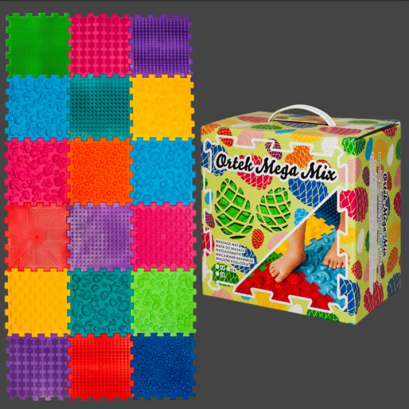 Masážna ortopedická podložka Puzzle "Mega Mix" 18 prvkov