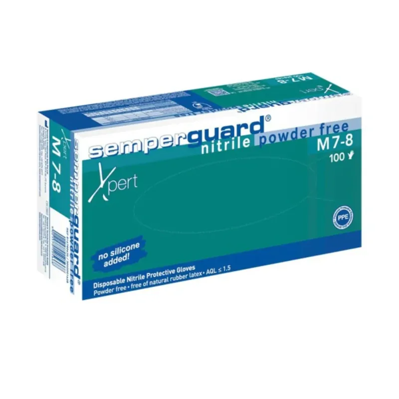 Semper Guard XPERT rukavice bez púdru modrej 100 KS