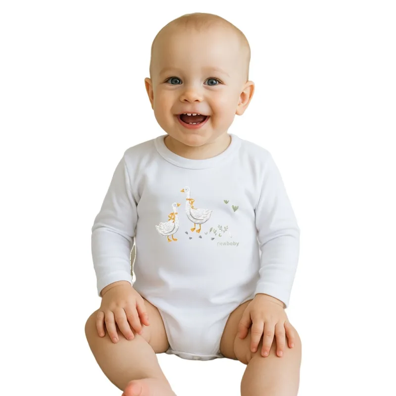 Detské body s potlačou New Baby Husičky