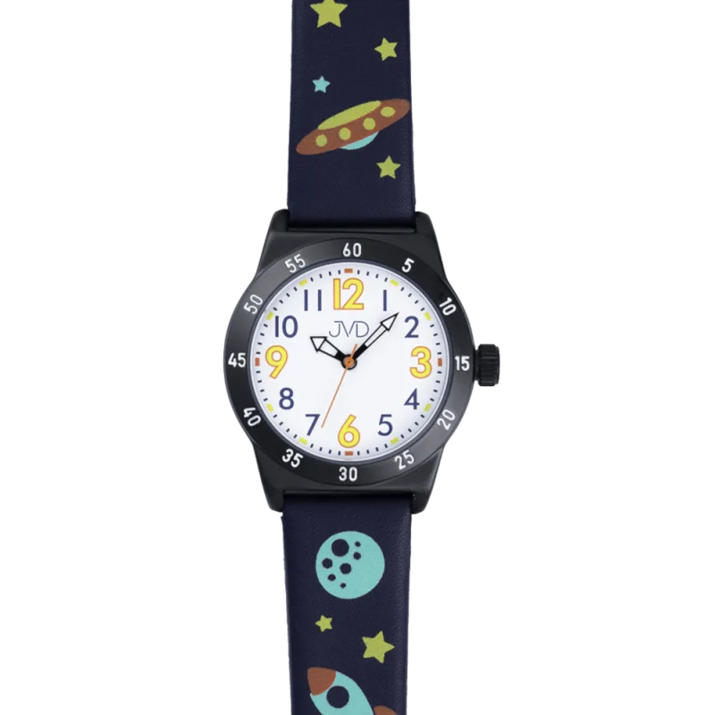JVD Dětské chlapecké modré náramkové hodinky vesmír JVD J7225.1