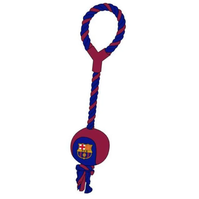 FC Barcelona hračka s loptičkou pre psa
