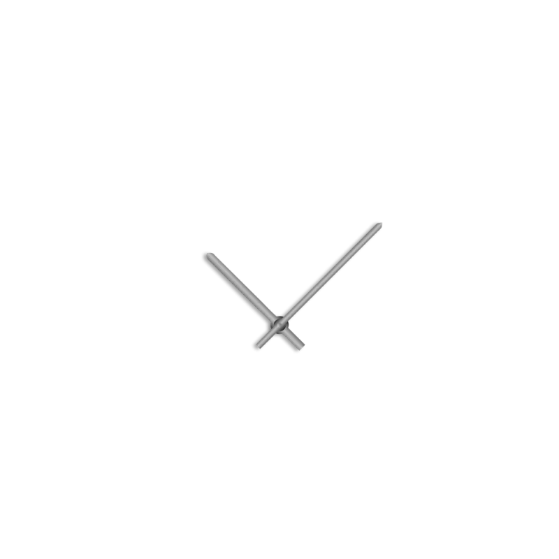 Stříbrné rovné hliníkové ručičky na hodiny 120 mm | 85 mm