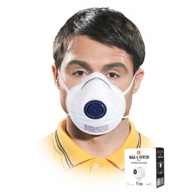 Reis MAS C FFP2V Protiprachová polomaska s ventilom 10 ks