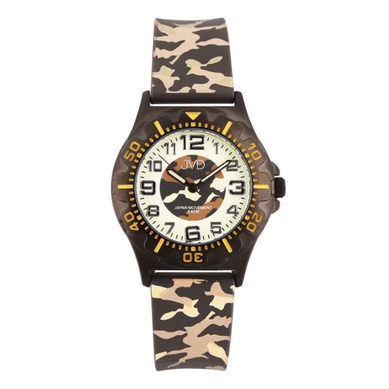 JVD Dětské chlapecké maskáčové sportovní hodinky JVD JZ8005.1