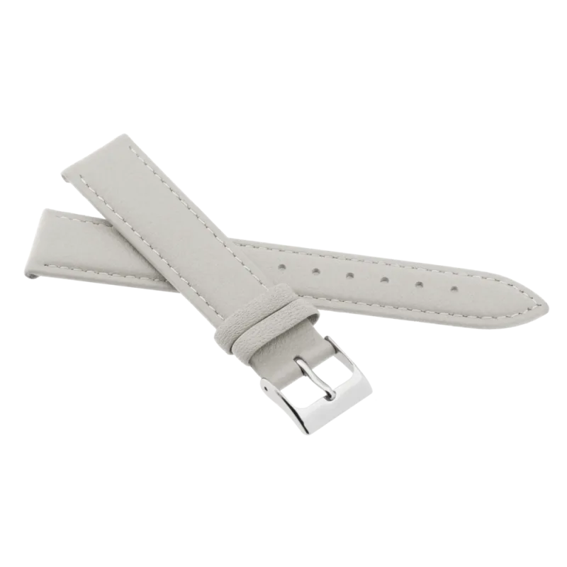 JVD Kožený unisex bílý řemínek na hodinky R41414/14 SKLAD