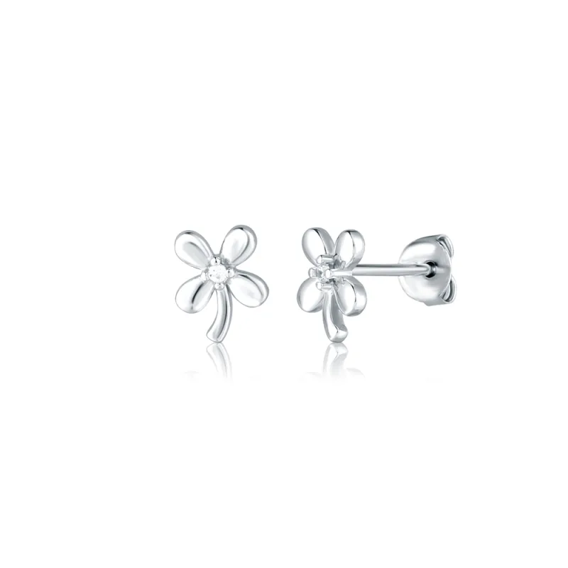 JVD Dámské stříbrné peckové náušnice na puzetku se zirkony SVLE2916X61BI00