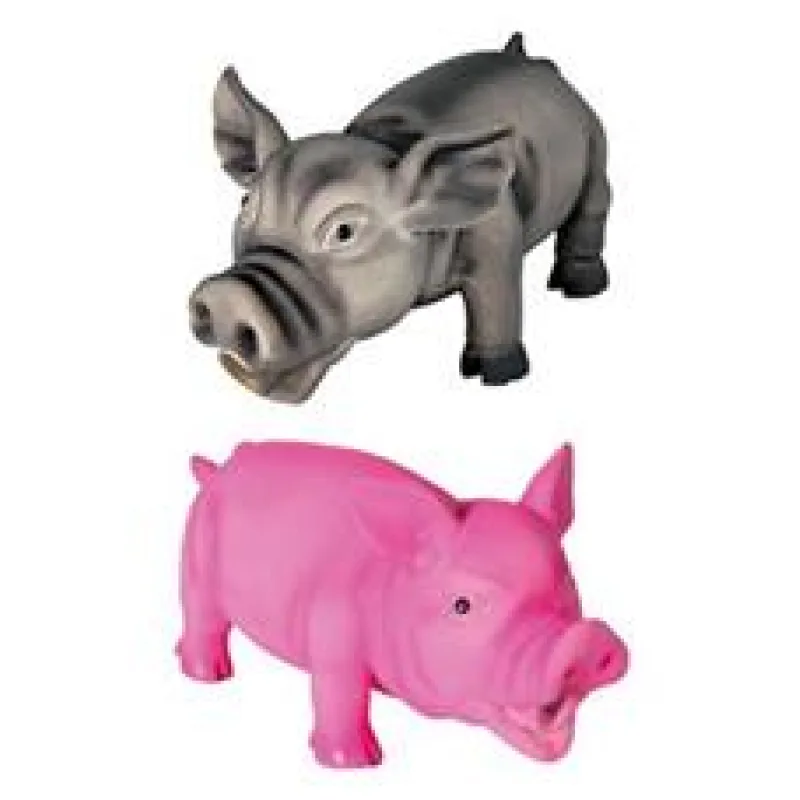 Hračka pes Prase domácí pískací latex TR 17 cm