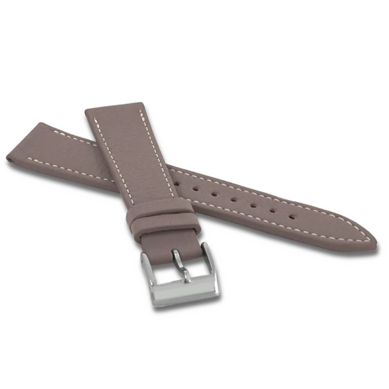 LAVVU Tmavě hnědý voděodolný řemínek DAVINCI z luxusní kůže Top Grain - 20 LSAAC20