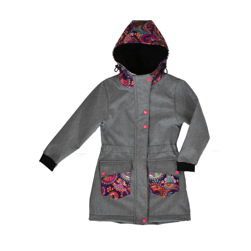 Softshellový kabátik na stiahnutie v pase, veľ. 140-152