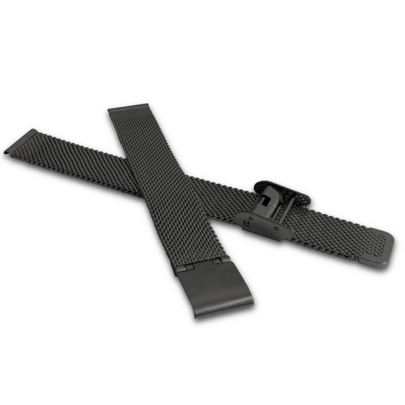MINET Černý kovový tah MESH Band Black - 14 MPSNB14