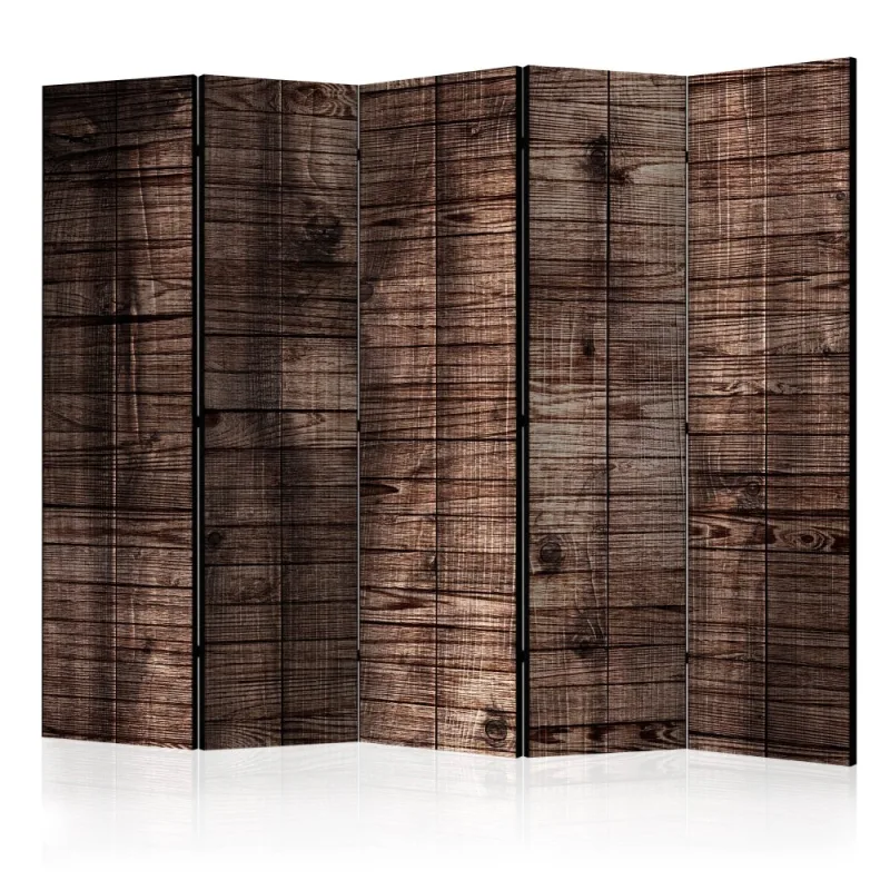 Artgeist Paraván - Dark Brown Boards [Room Dividers]