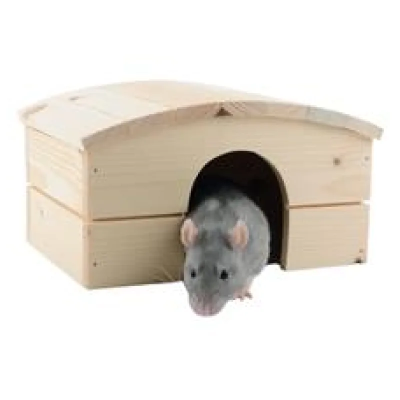 Domek dřevo morče obloukovitá střecha 23 x 17 x 14 cm 1 ks